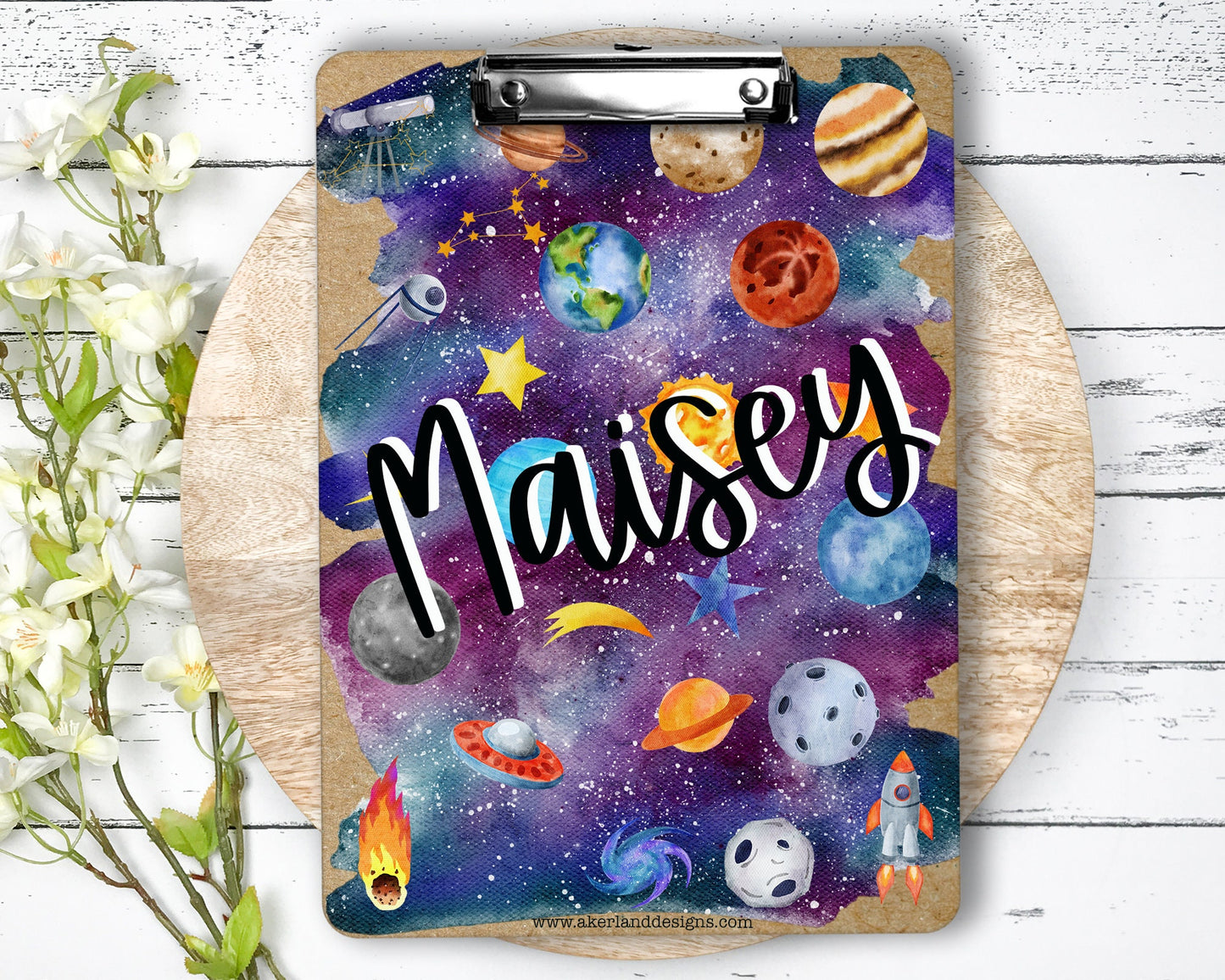 Space Theme Clipboard with Personalization on both sides FRONT AND BACK Teacher Appreciation Gift - Back to school gift