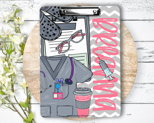 Nurse Clipboard with name front and back - Nurse Gift - Nurse Graduate Gift - Double Sided