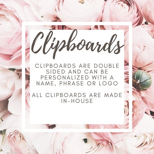 Pink Floral Nurse Clipboard Personalize with a name, Two sizes available - Double Sided