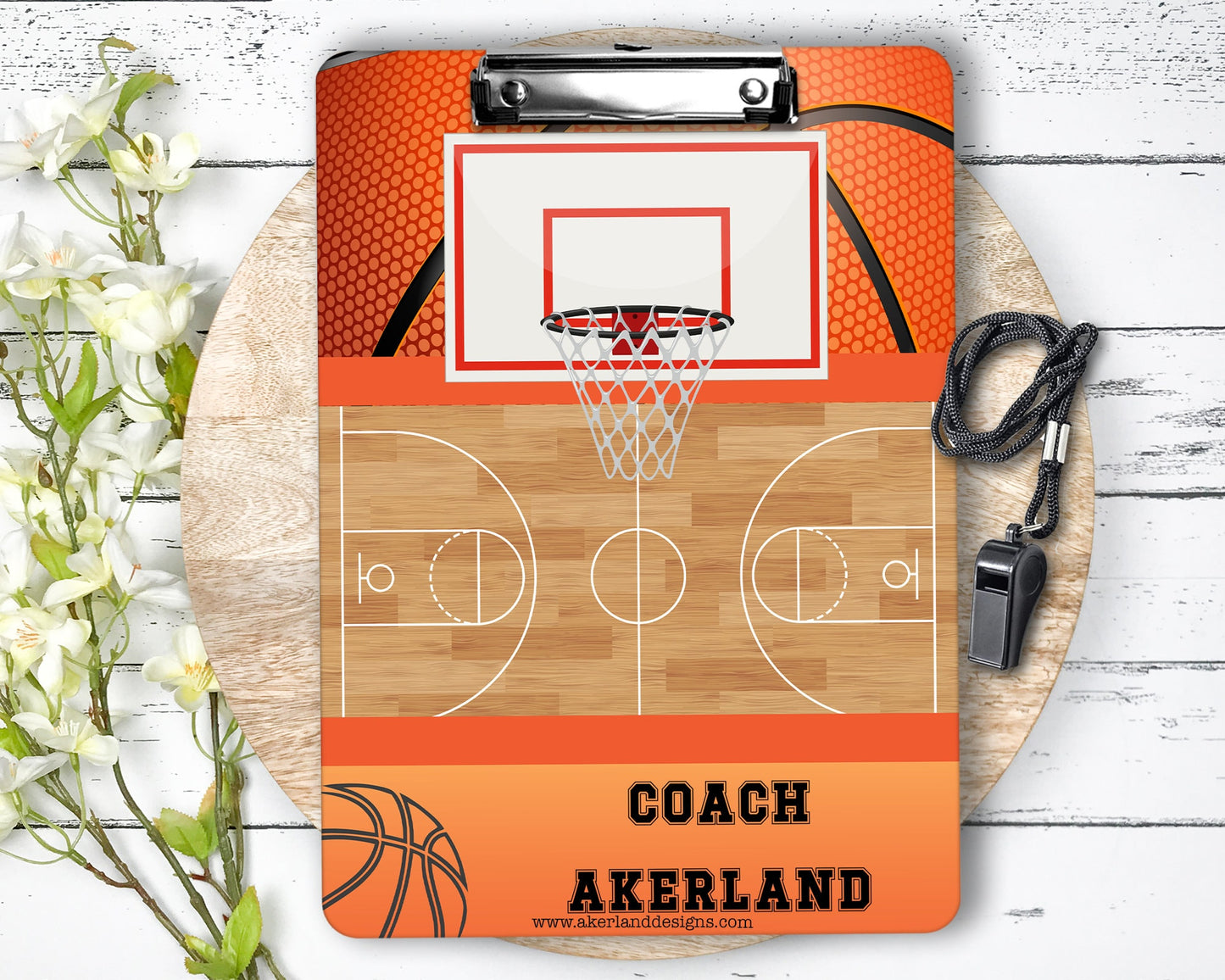 Basketball Coach Clipboard with Personalization on both sides FRONT AND BACK Teacher Appreciation Gift - Back to school gift