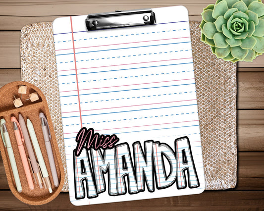 Teacher Clipboard with Personalization on both sides FRONT AND BACK Teacher Appreciation Gift - Back to school gift