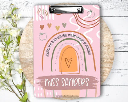 Personalized Teacher Clipboard with Personalization on both sides FRONT AND BACK Teacher Appreciation Gift - Back to school gift