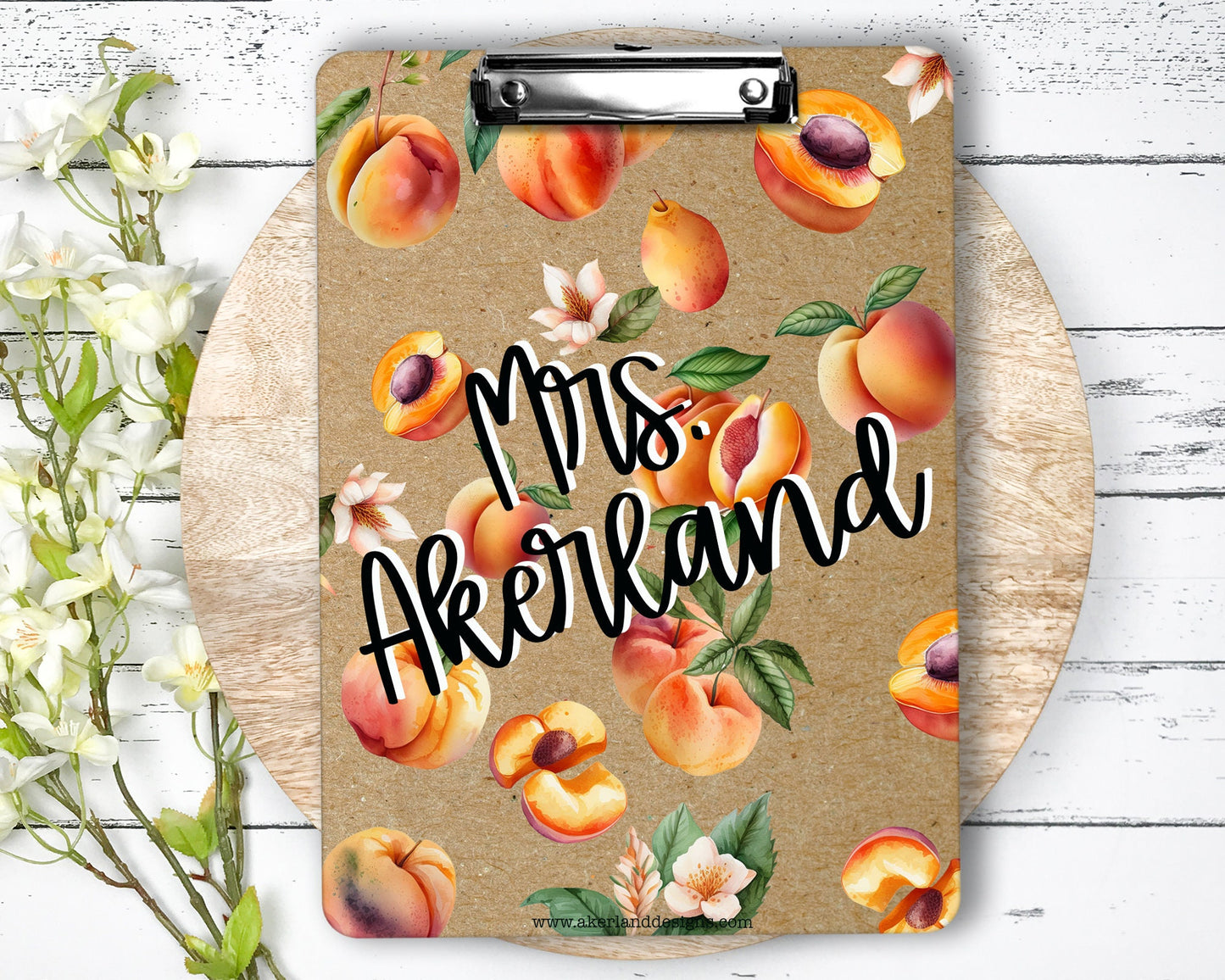 Personalized Peach Clipboard with Personalization on both sides FRONT AND BACK Teacher Appreciation Gift - Back to school gift