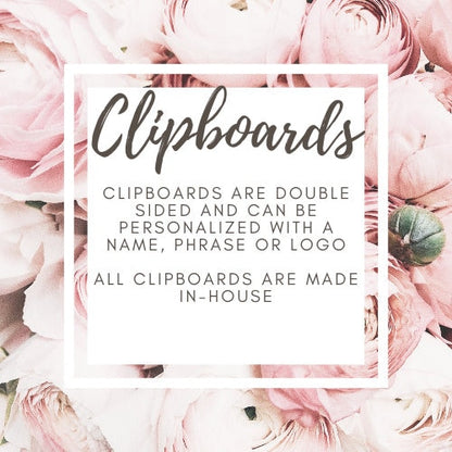 Floral Clipboard with Personalization Front and Back - Office Clipboard - Nurse Clipboard - Teacher Clipboard - Double Sided