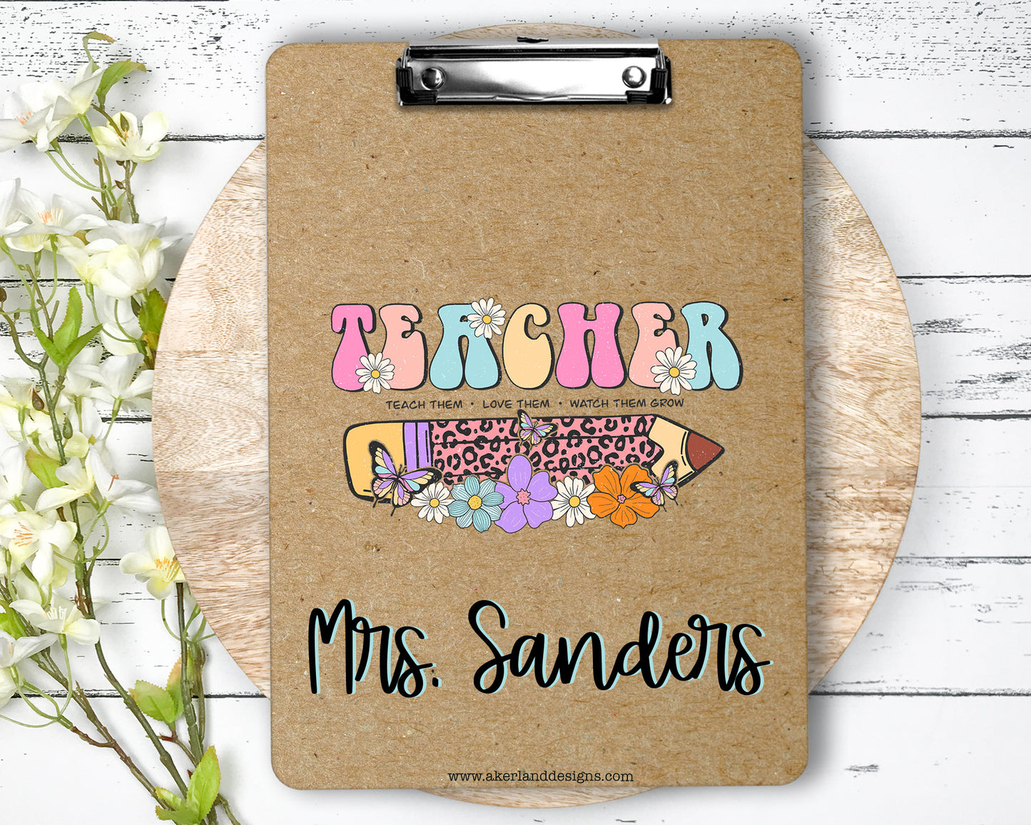 Teacher Clipboard with Personalization Front and Back - Gift for Teachers - Double Sided