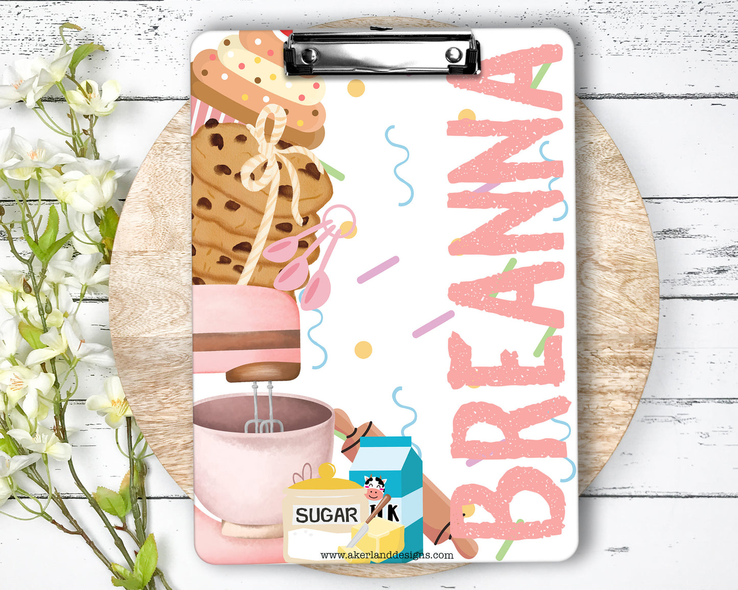 Bakers Clipboard with Personalization Front and Back - Gift for Bakers - Bakery Clipboard - Double Sided