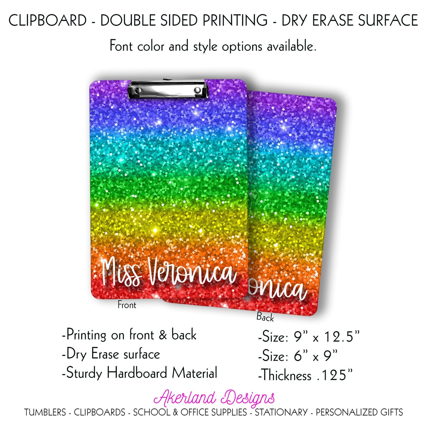 Rainbow Clipboard - Double Sided