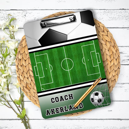 Soccer Clipboard with Personalization Front and Back - Gift for Soccer Coach - Dry Erase Surface - Double Sided