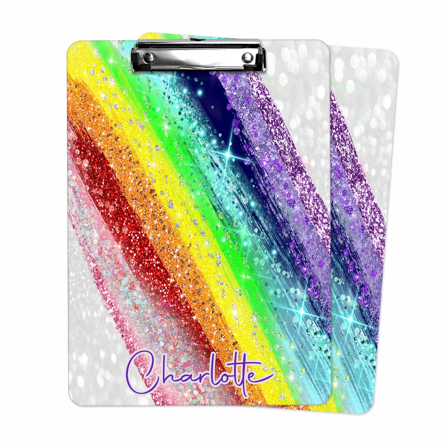 Rainbow Clipboard - Double Sided - Personalized with a name