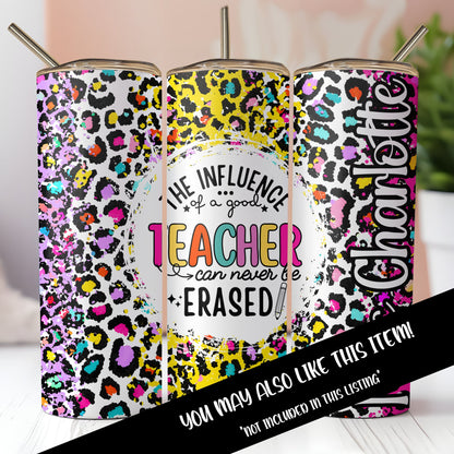 Neon Leopard Teacher Clipboard with Personalization Front and Back  Gift for Teachers - Double Sided