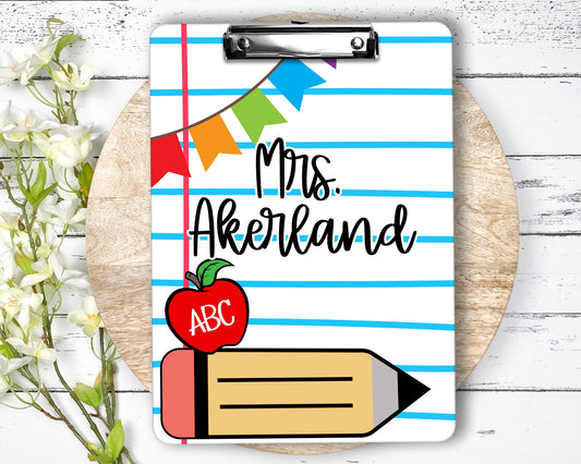 Personalized Teacher Clipboard with Personalization on both sides FRONT AND BACK Teacher Appreciation Gift - Back to school gift