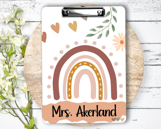 Teacher Clipboard with Personalization Front and Back - Double Sided