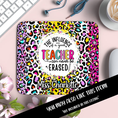 Neon Leopard Teacher Clipboard with Personalization Front and Back  Gift for Teachers - Double Sided