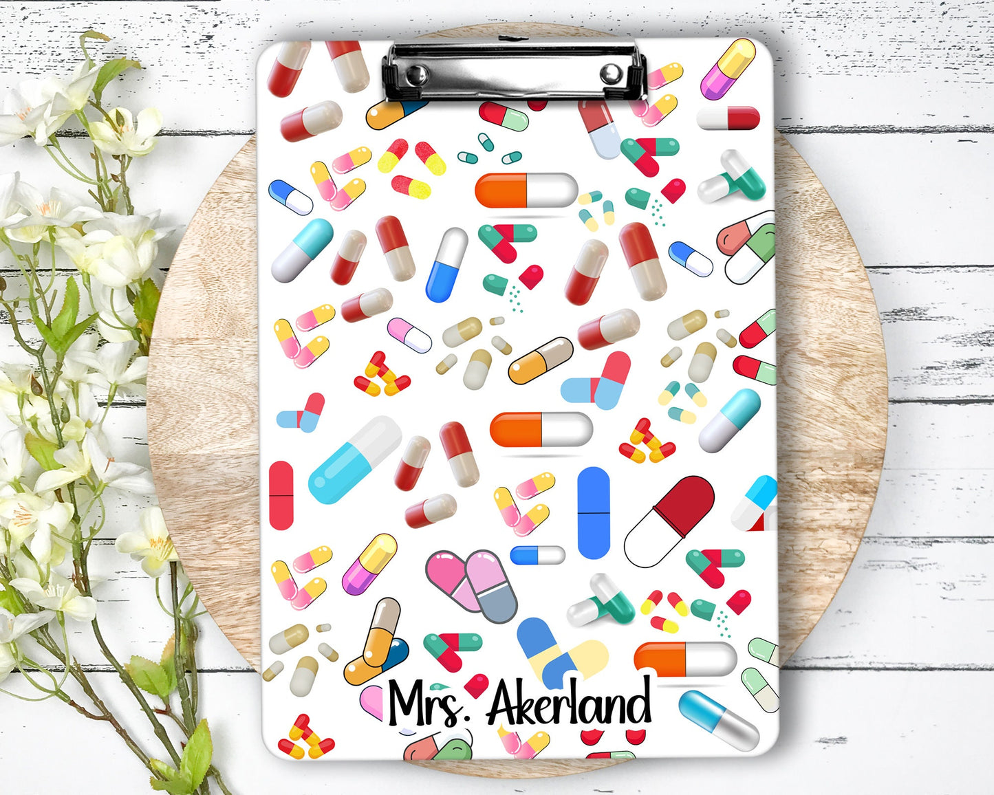 Pharmacist Clipboard Personalized with a name 2 Sizes available, Design printed on both sides. Great gift for pharmacy graduate!