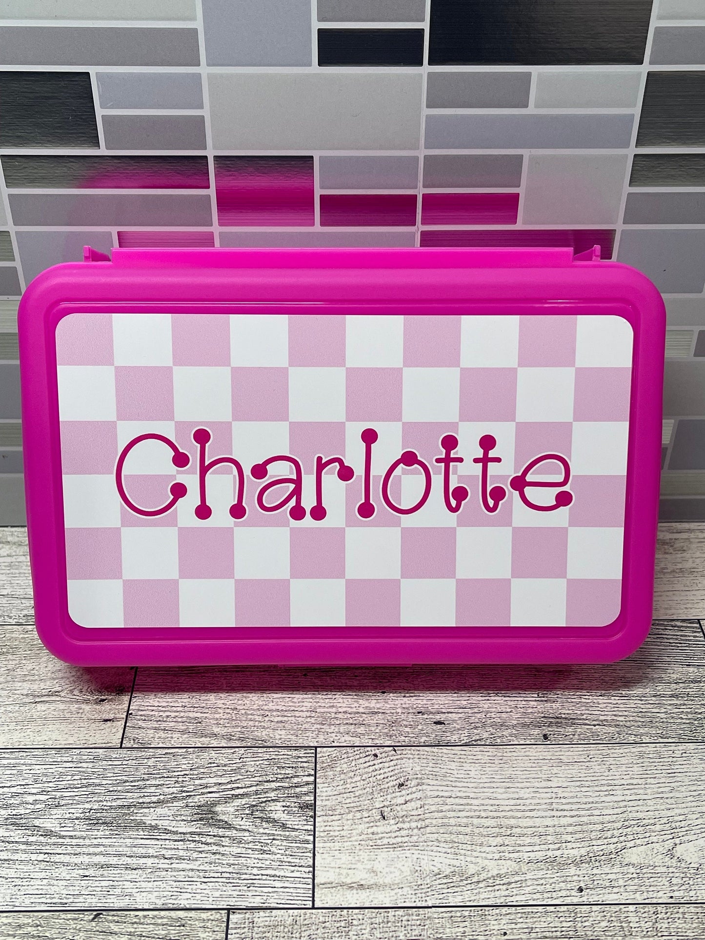 Pencil Box personalized with a name / Custom Pencil Box with name / Multiple colors to choose from / Pink Pencil Box