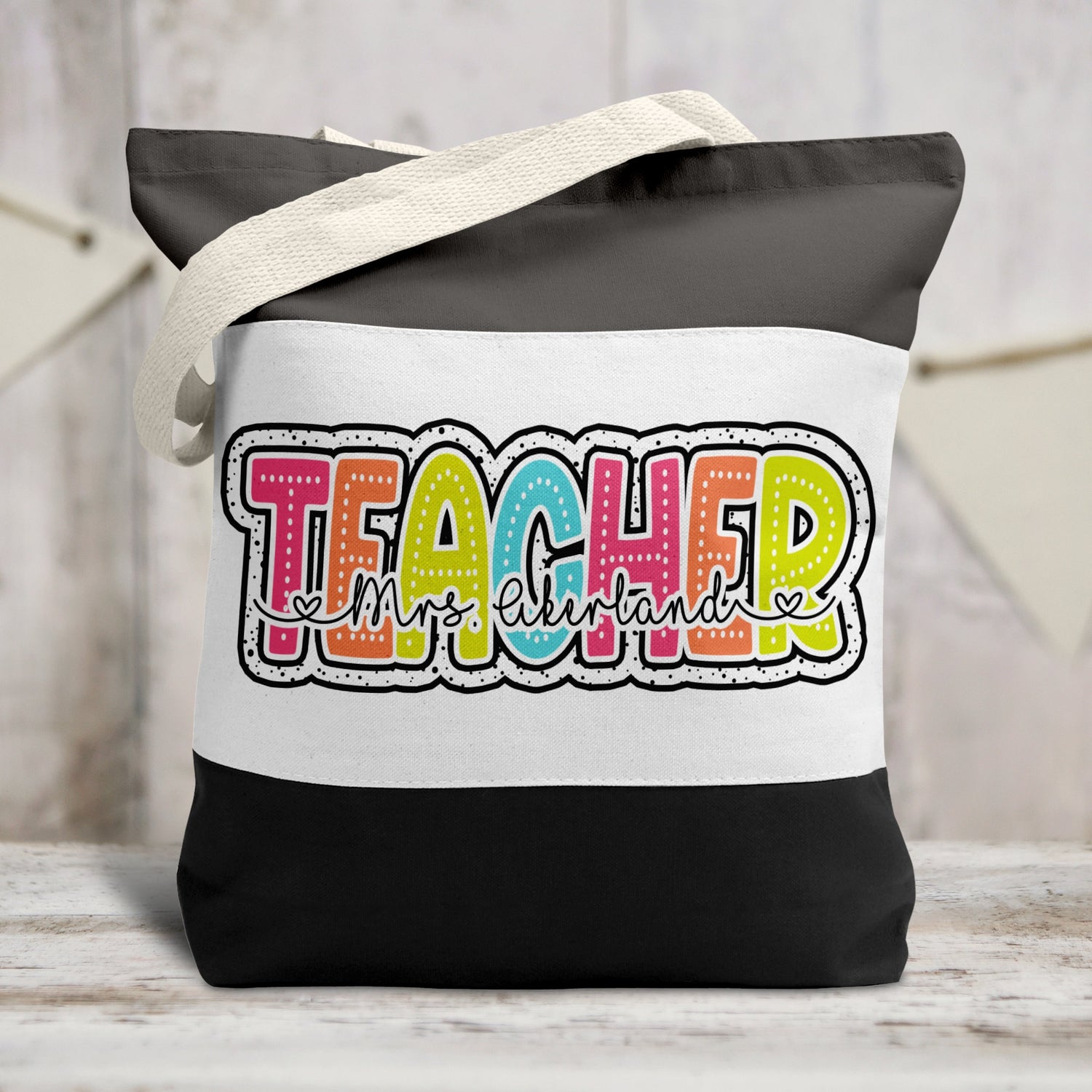 Teacher Tote Bag, Heavy Canvas Tote bags personalized for that special Teacher! 6 Colors to choose from / Great Teacher Appreciation Gift