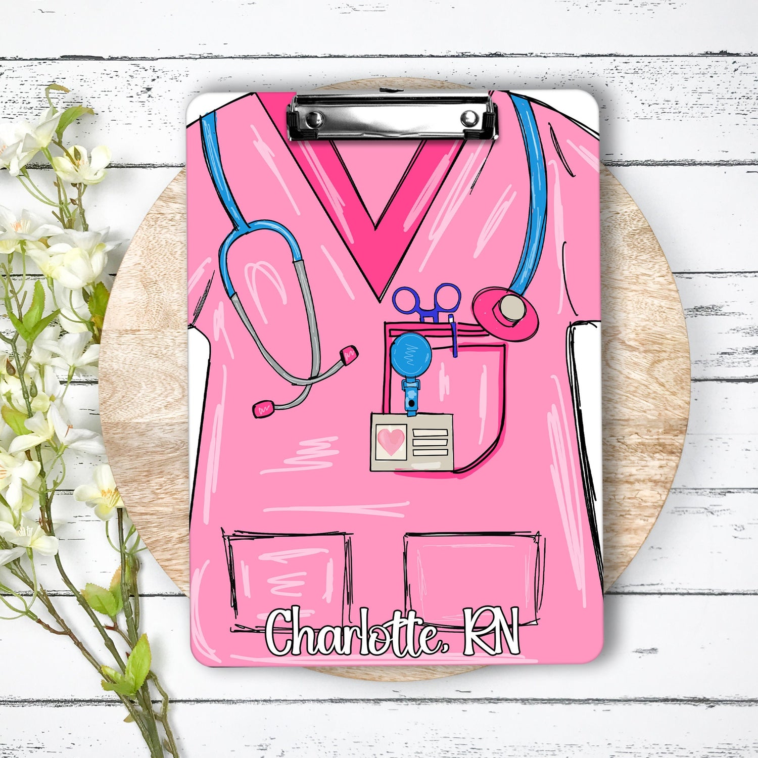 Nurse Clipboard with name front and back - Nurse Gift - Nurse Graduate Gift