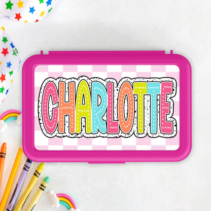 Pencil Box personalized with a name / Custom Pencil Boxes for school / School Supplies Organization