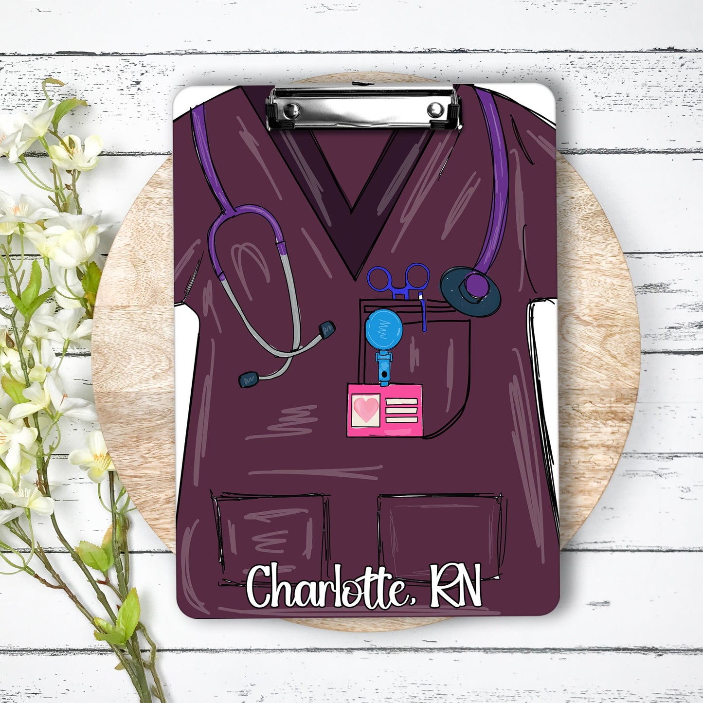 Nurse Clipboard with name front and back - Nurse Gift - Nurse Graduate Gift