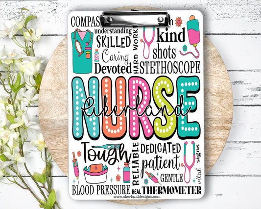 Nurse Clipboard with Personalization Front and Back | Gift for Nurses - Double Sided