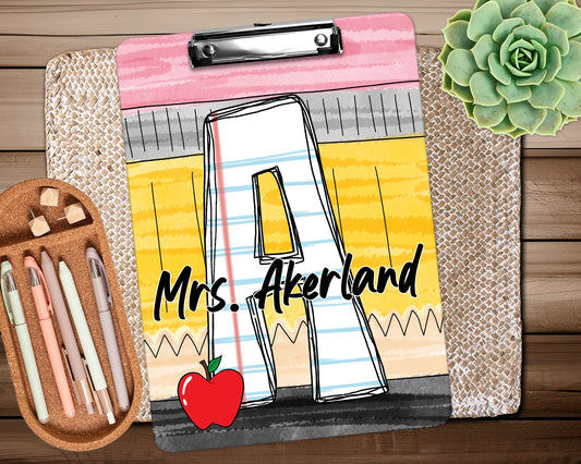 Personalized Teacher Clipboard with Personalization on both sides FRONT AND BACK Teacher Appreciation Gift - Back to school gift