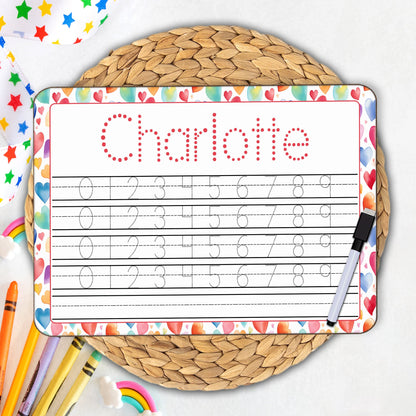 Personalized Reusable Alphabet Trace Board | Dry Erase Board with Black Dry Erase Pen Included | Homeschool Tools | Alphabet Practice