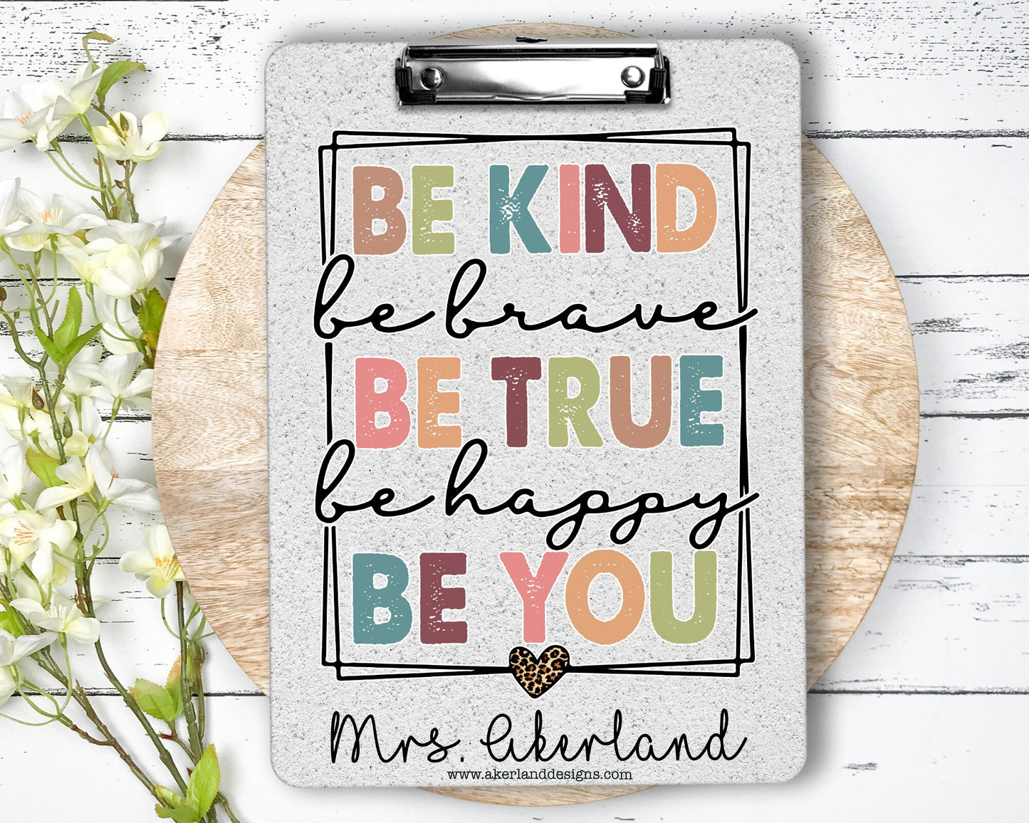 Kind Clipboard with Personalization Front and Back Gift for Teachers - Double Sided