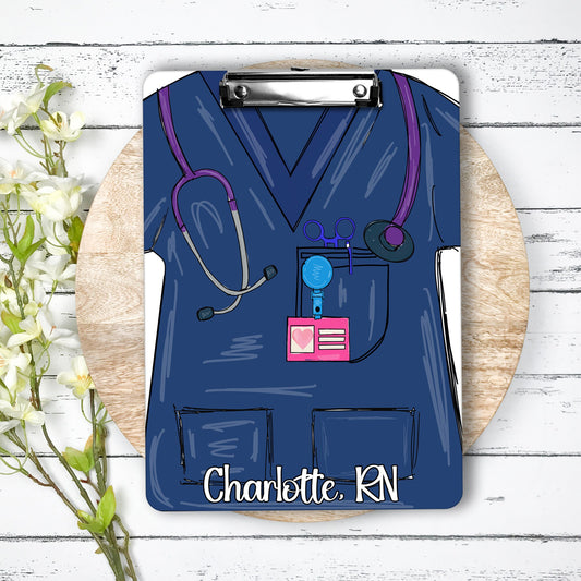 Nurse Clipboard with name front and back - Nurse Gift - Nurse Graduate Gift