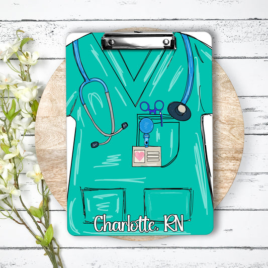 Nurse Clipboard with name front and back - Nurse Gift - Nurse Graduate Gift