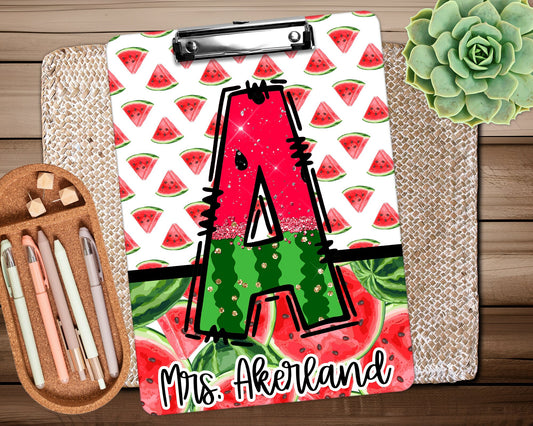 Watermelon Clipboard personalized on both sides FRONT AND BACK Teacher Appreciation Gift - Back to school gift - Teacher Clipboard