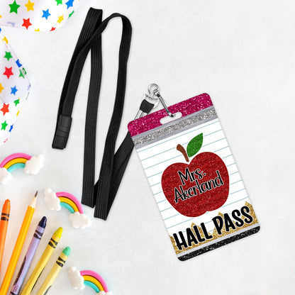 School Hall Passes rainbow theme Bundle of 6 or individual passes and customize to fit your classroom.