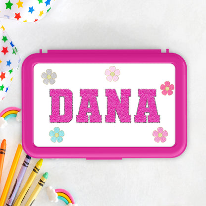 Pencil Box personalized with a name Back to School pencil case for Kindergarten and elementary students, colors to choose from.