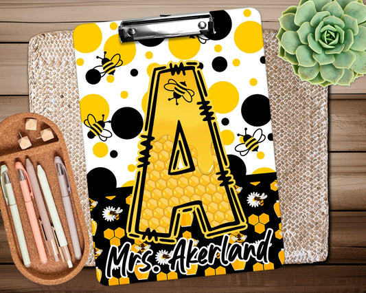 Personalized Teacher Clipboard with Personalization on both FRONT AND BACK Teacher Appreciation Gift - Back to school gift - Honey Bee's