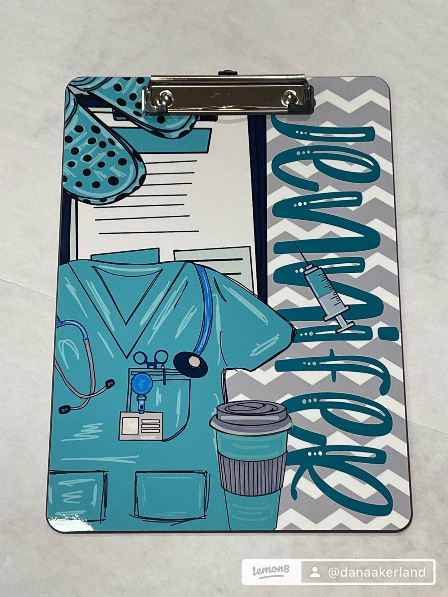 Nurse Clipboard with name front and back - Nurse Gift - Nurse Graduate Gift -  Scrub Color Options Blue, Green, Pink, Purple and Gray