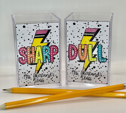 Sharp Dull Pencil Holders Teacher Appreciation Gift Classroom Supplies School Pencil Holders Teacher Gift Sharp and Dull Pencils