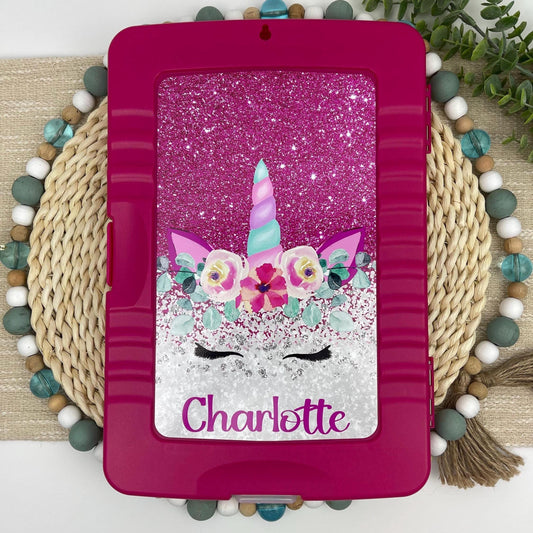 Unicorn Clipboard with STORAGE! - Personalized Back to school Gift - Storage Clipboards for students.