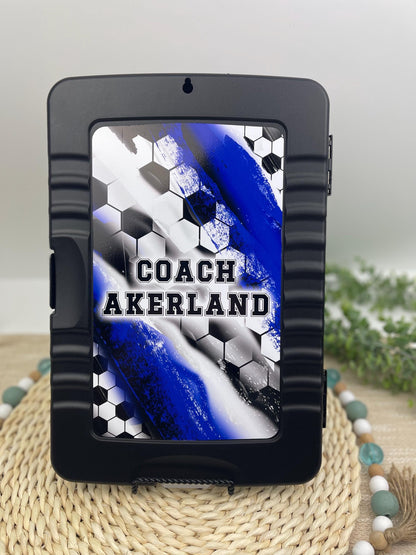 Soccer Coach Clipboard with STORAGE! - Personalized Back to school Gift - Storage Clipboards for students.