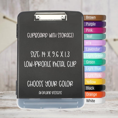 Teacher Clipboard with STORAGE! - Personalized Teacher Gift - Storage Clipboards for Teachers and Coaches