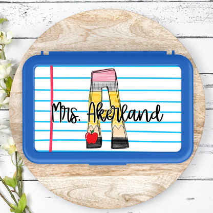 Pencil Box personalized with a name / Custom Pencil Boxes for school / School Supplies Organization / Student Back to School Supplies