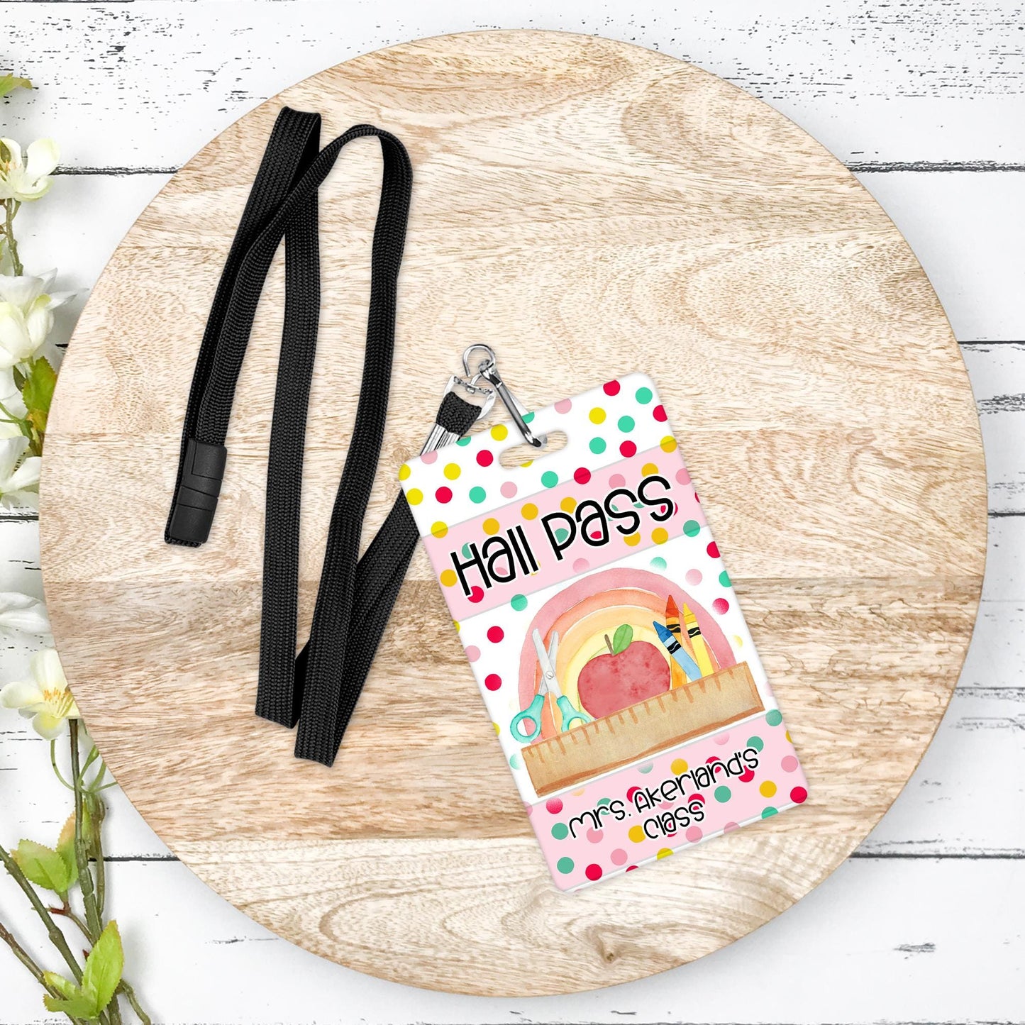 Classroom Hall Pass, Library Pass, Office Pass, Restroom Pass, Custom Hall Passes Pencil Theme Teacher Gift