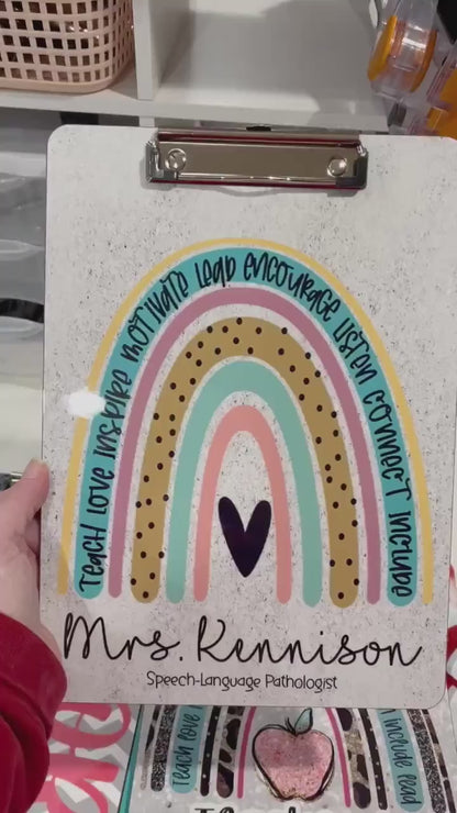 Speech-Language Pathologist Clipboard with Personalization Front and Back - Double Sided