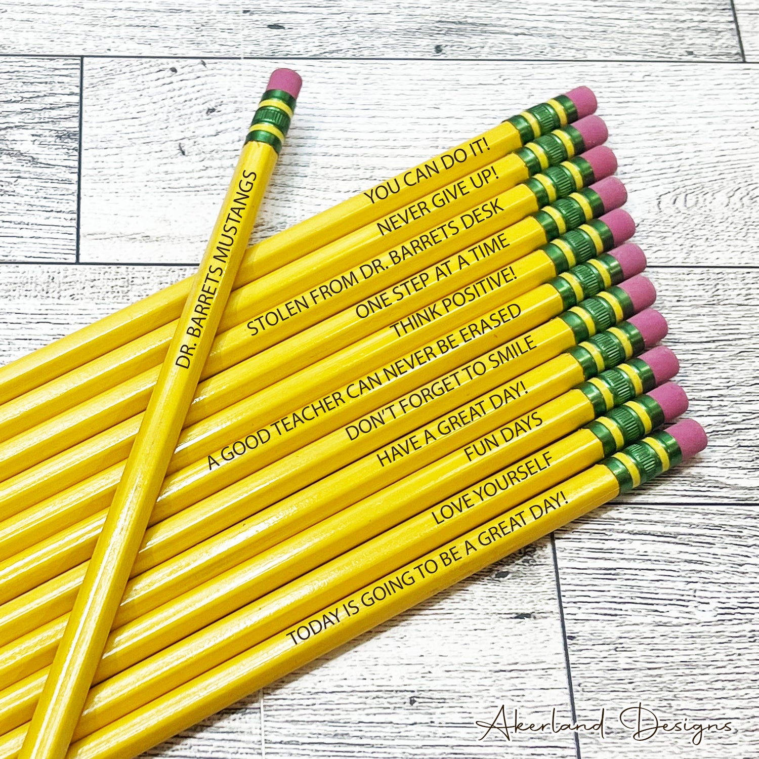 Personalized engraved pencils, Set of 12 Pencils, Student Pencils, Teacher Pencils, Back to School, Teacher Gift