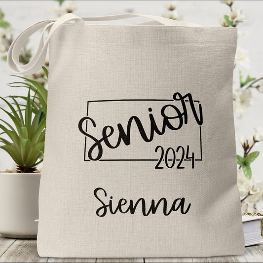 Senior 2024 Personalized Tote Bag 15 x 16 inch Gift for Seniors