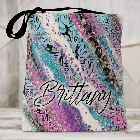 Gymnastics Tote Bag - 3 Sizes Available - Personalize with a Name