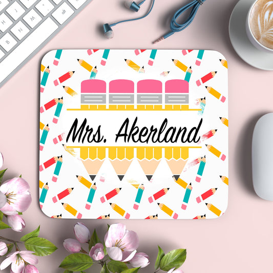 Teacher Mouse Pad Personalized with a name