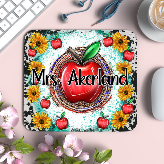 Teacher Mouse Pad Personalized with a name Great Gift for Teachers or Back to School Gift