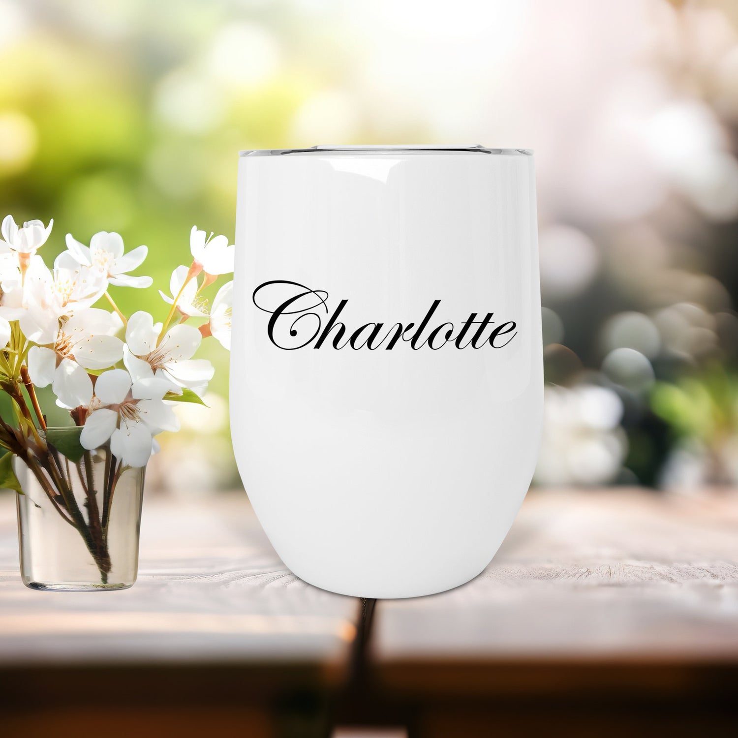Wine Tumbler Personalized with a name 12oz Stainless Steel Tumbler w/ lid and straw, Bridesmaid Gifts Bridesmaid Proposal, Bachelorette Gift
